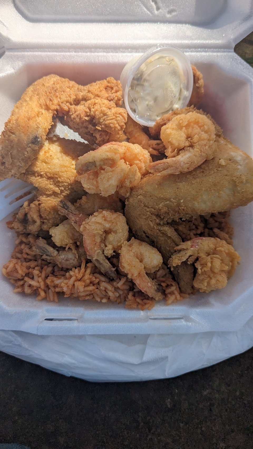 Fried Seafood Platter with Sides